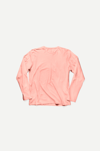 Long-sleeve Vintage Cotton T-shirt in Pink